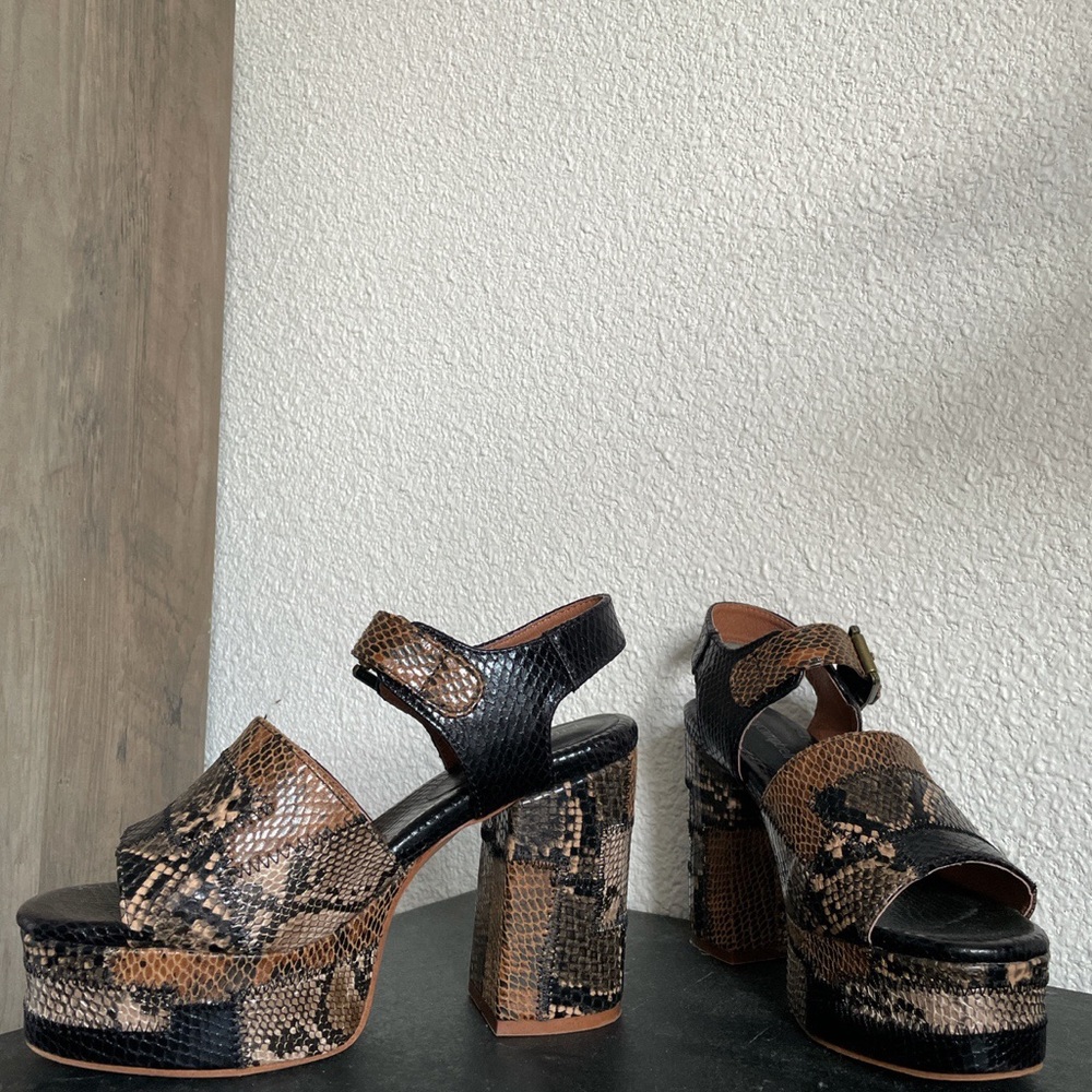 Jeffrey Campbell Snakeskin Patchwork Platforms